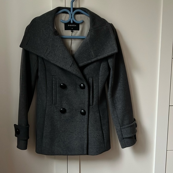 Aritzia - Babaton Dark Grey Wool Pea Coat, XXS - Picture 1 of 9